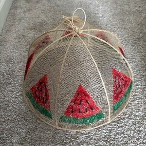 Sinamay Food Tent Cover Handcrafted Diameter-14" Watermelon Fruit Design